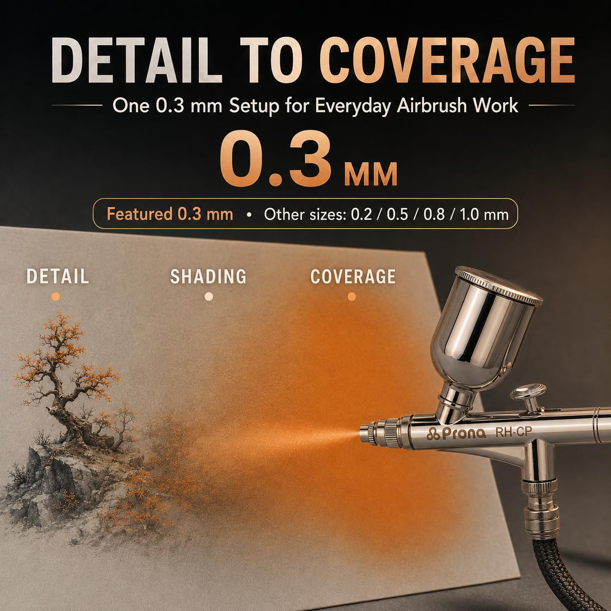Aérographe double action RH-CP3, 0,3 mm, 15 ml
