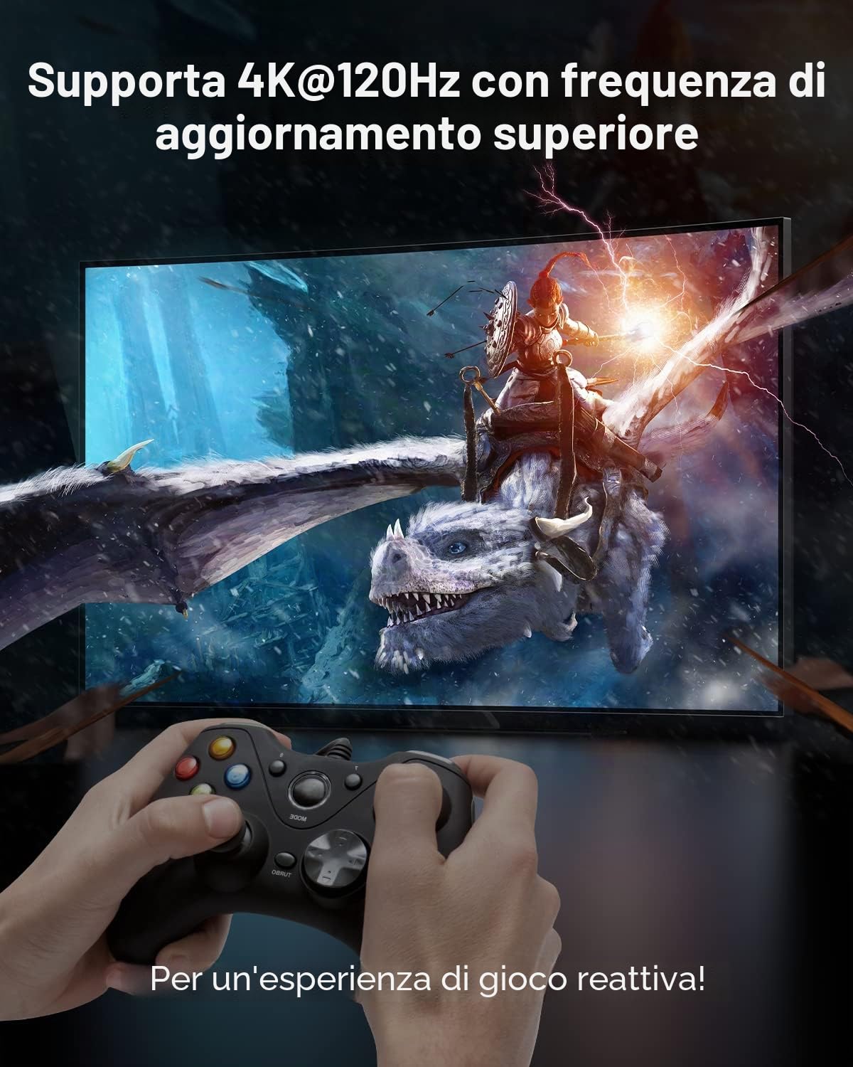 GANA Sdoppiatore HDMI Switch hdmi 8K@60Hz, 4K@144Hz (2 Ingresso a 1 Uscita o 1 in a 2 out) Splitter Compatibile con Mac, BLU-Ray DVD, PS5/4/3, Xbox 360, Fire Stick, Chromecast, TV, Gray