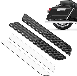 Saddlebag Saddle bag Reflectors Black Latch Cover Side Visibility for Harley Davidson Touring Road King Street Electra Road Glide 1993-2013 (Left & Right)