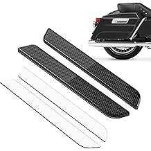 Amazicha Saddlebag Saddle bag Reflectors Black Latch Cover Side Visibility Compatible for Harley Davidson Touring Road King Street Electra Road Glide 1993-2013 (Left &amp; Right)