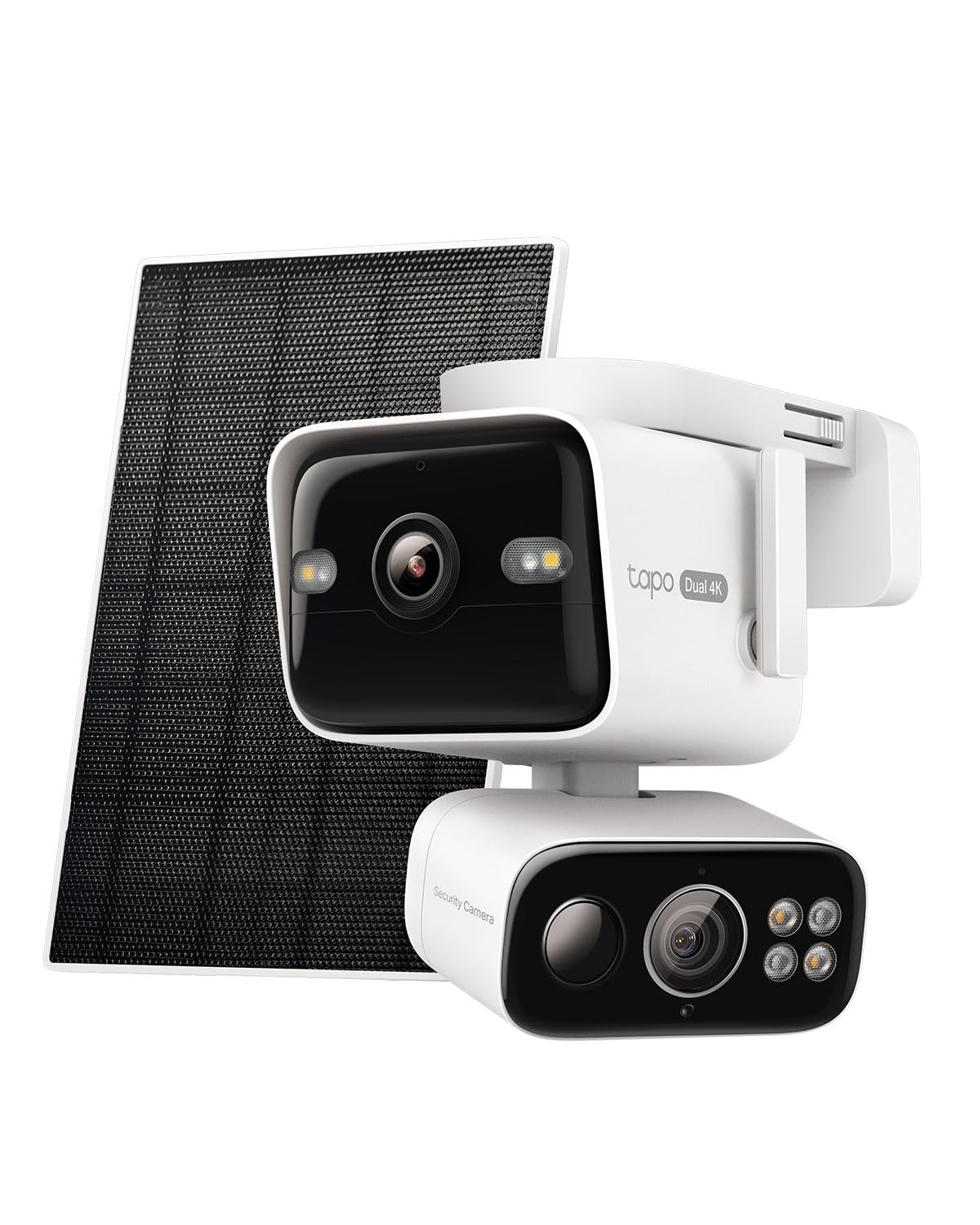 Tapo 4K Security Camera Wireless Outdoor, Dual Lens Pan/Tilt, Battery Powered with Solar, 169° Wide-Angle Lens + 6mm Zoom Lens, Motion Track,