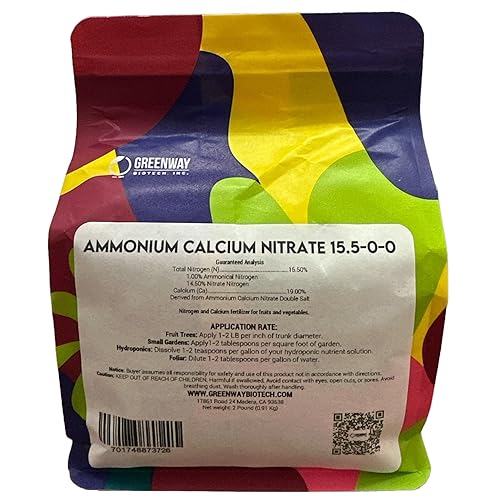 2libras Solución "Greenway Biotech, Inc. Marca de nitrato de calcio grado Fertilizante soluble en agua Hydroponics
