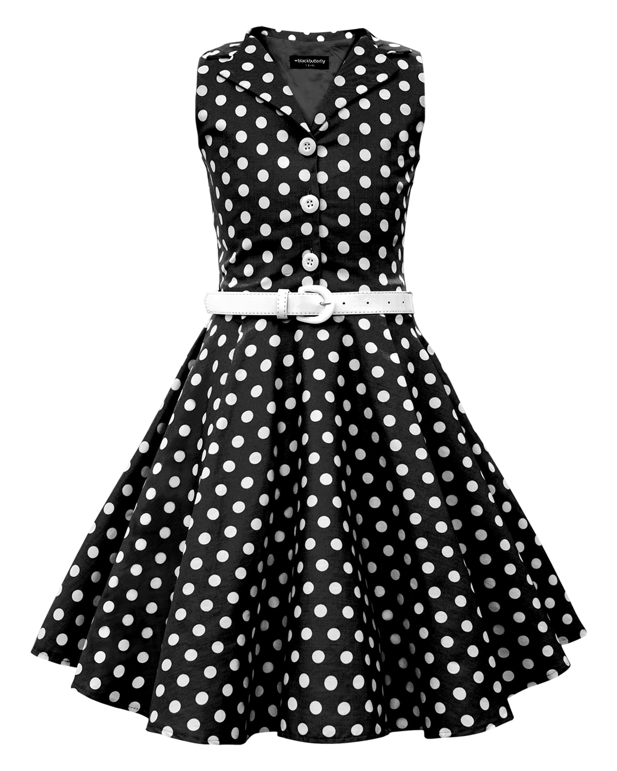 Kids 'Holly' Vintage Polka Dot 50's Girls Dress