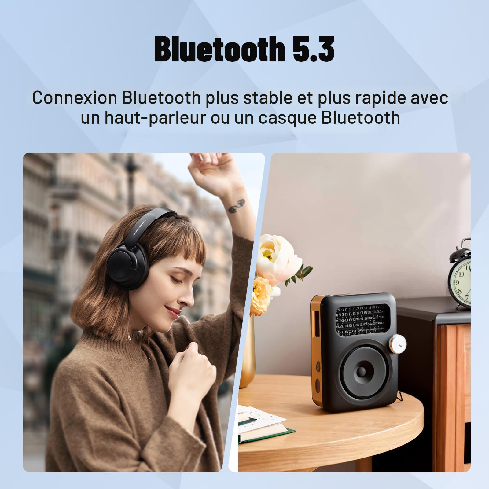 Lecteur MP3 Portable Fangxuee Avec Bluetooth 5.2, Radio FM, Haut-Parleur Intégré - Idéal Pour Le Sport, Les Voyages