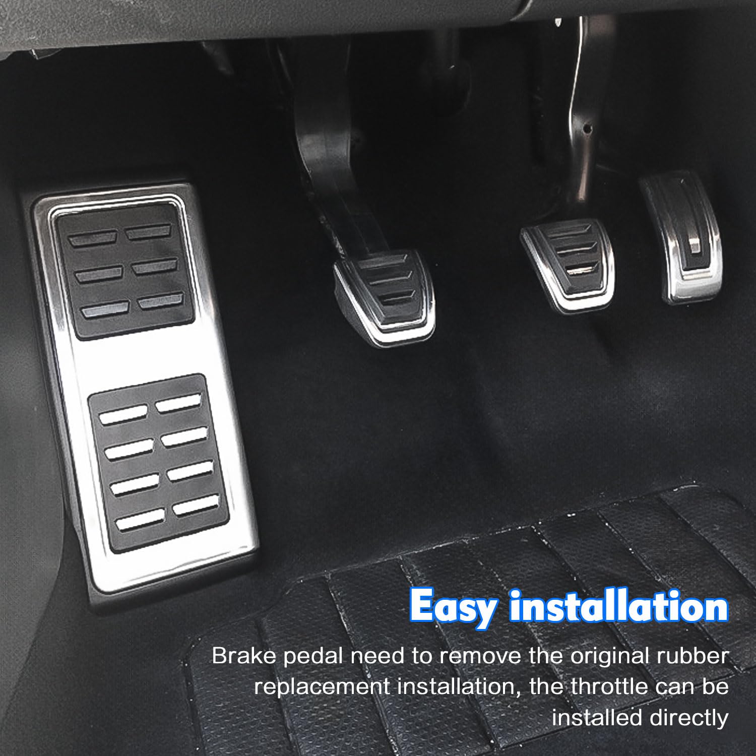 Pedalabdeckung t5, langlebig, pedalabdeckung t5, passend für Volkswagen Golf 7 Tiguan L Tanyue 19 Sagitar 18 Bora Lingdu 20 Tukai Gasbremspedal (Nero + Bianco)