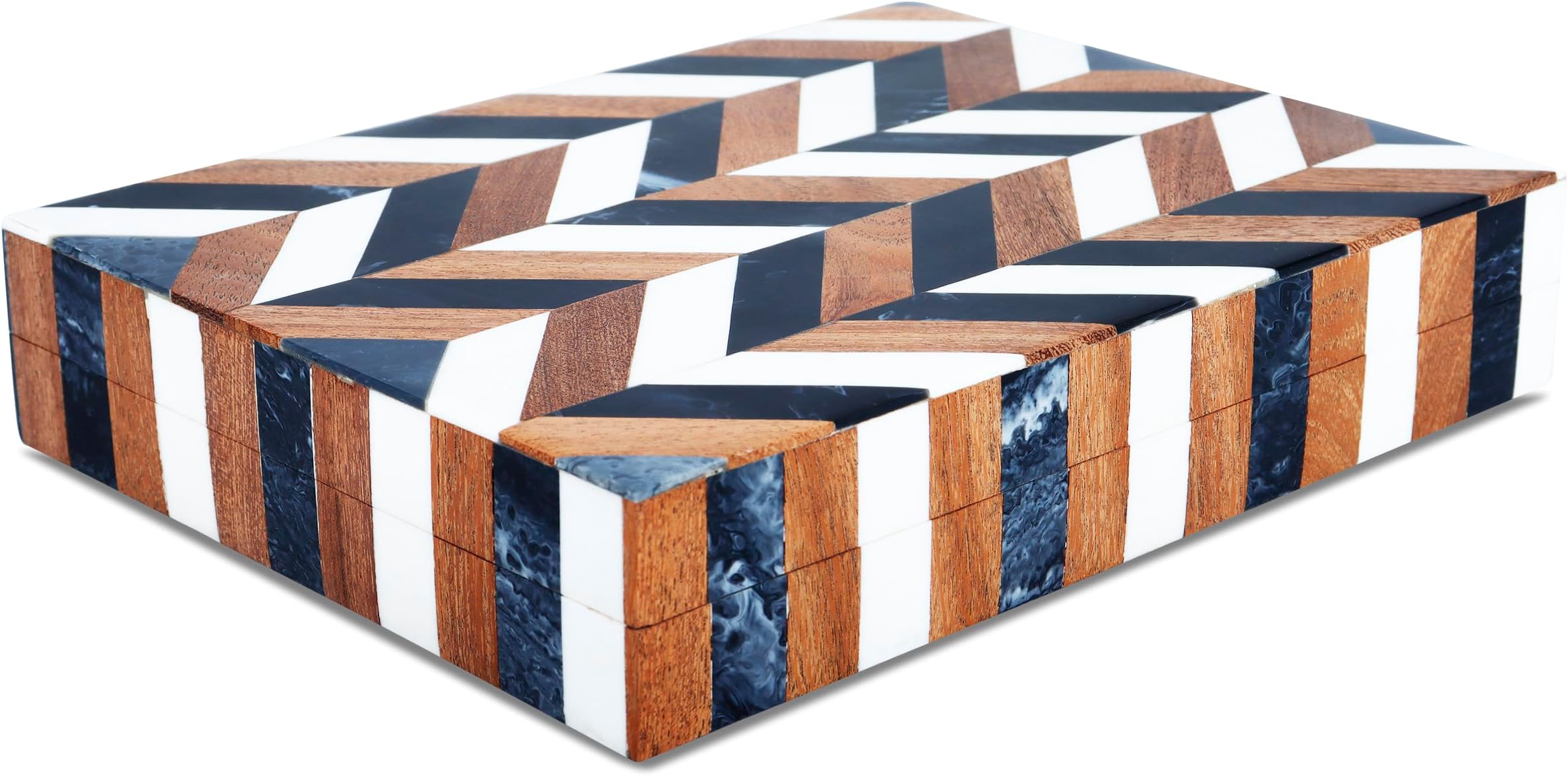 Handicrafts Home Decorative Box 8x6 – Photo Storage Box, Jewelry Organizer, Modern Decorative Storage Box with Lid, Bohemian Table Décor, Vintage Keepsake Box for Shelf or Coffee Table Décor