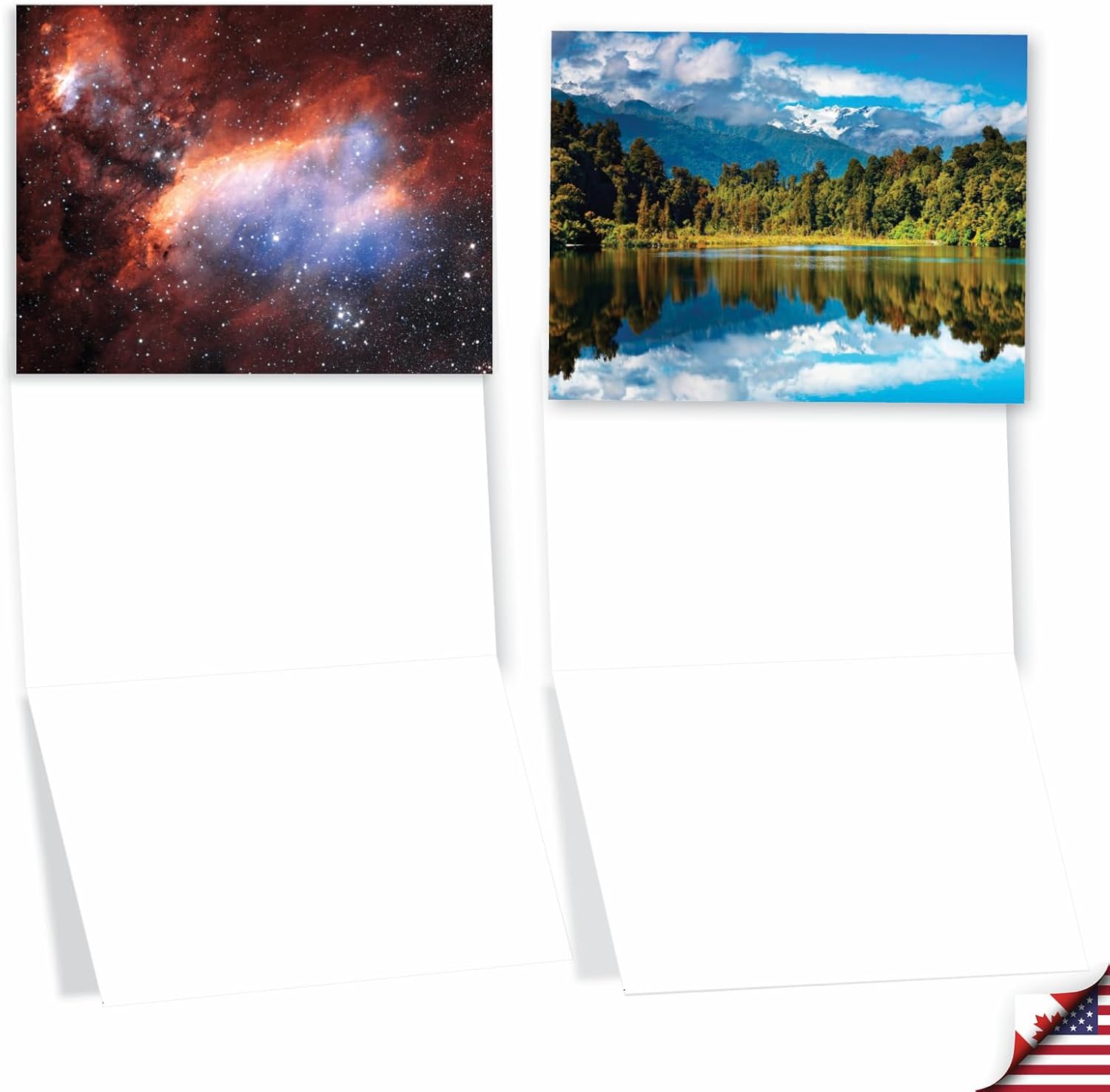 The Best Card Company 36 Assorted Blank All Occasions Notecards Bulk Set 4 x 5.12 w/Envelopes for Men Women (6x6 Designs) Scenic Views AM7770OCB-B6x6