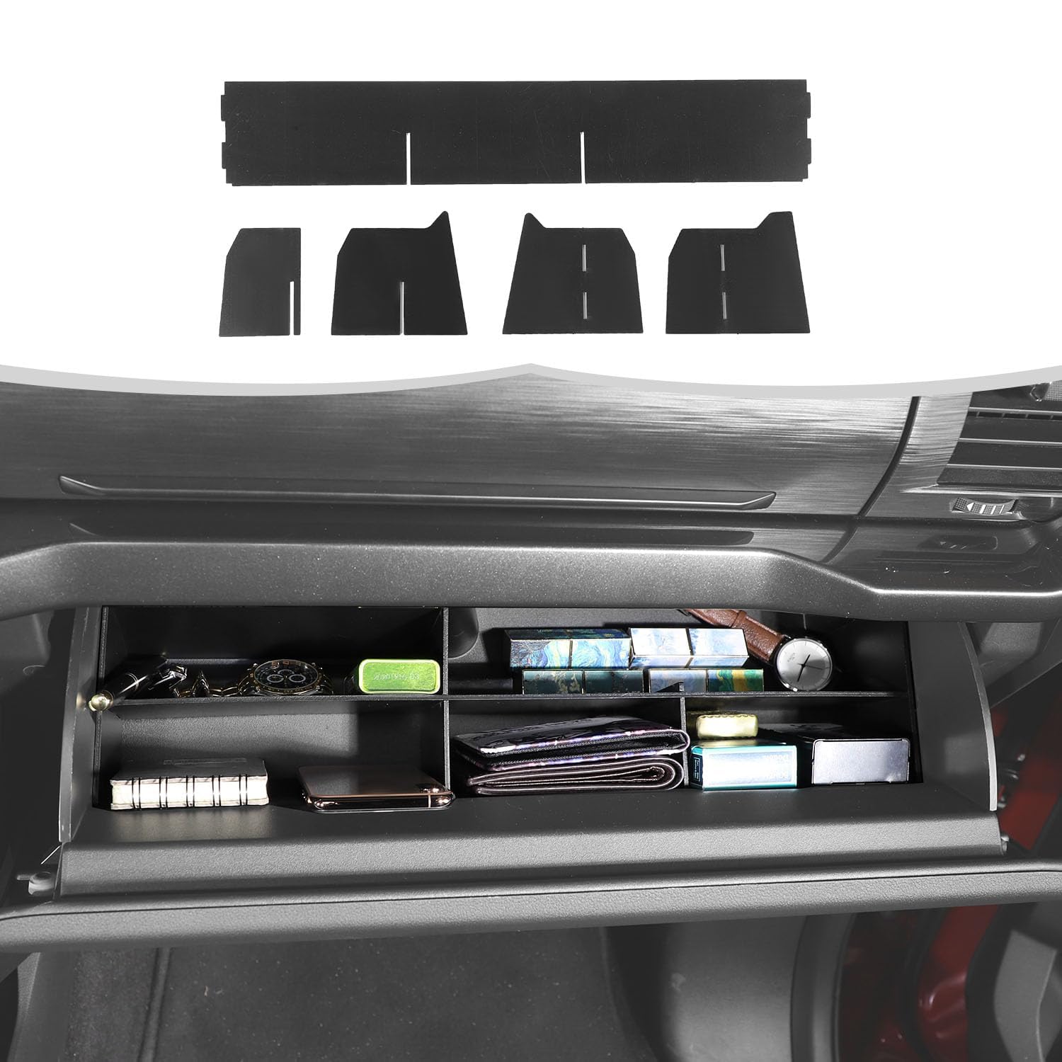 Organiseur boîte à gants Linskip en ABS haut de gamme pour habitacle Ford F150