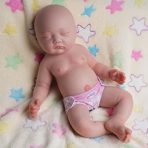 Miniatura 5 de Muñecas de bebé Reborn de 17.55" no son muñecas de vinilo, muñeca de recién nacido realista de silicona suave muñecas de bebé recién nacidas de