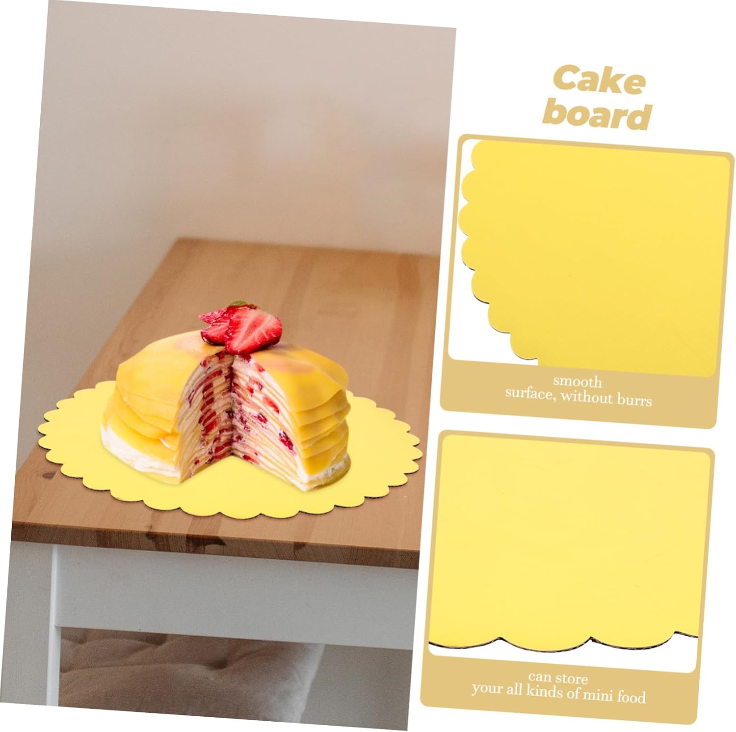 30pcs Round Cake Board Cake Bases for Decorating Food-grade Paper for Birthdays Weddings and Parties