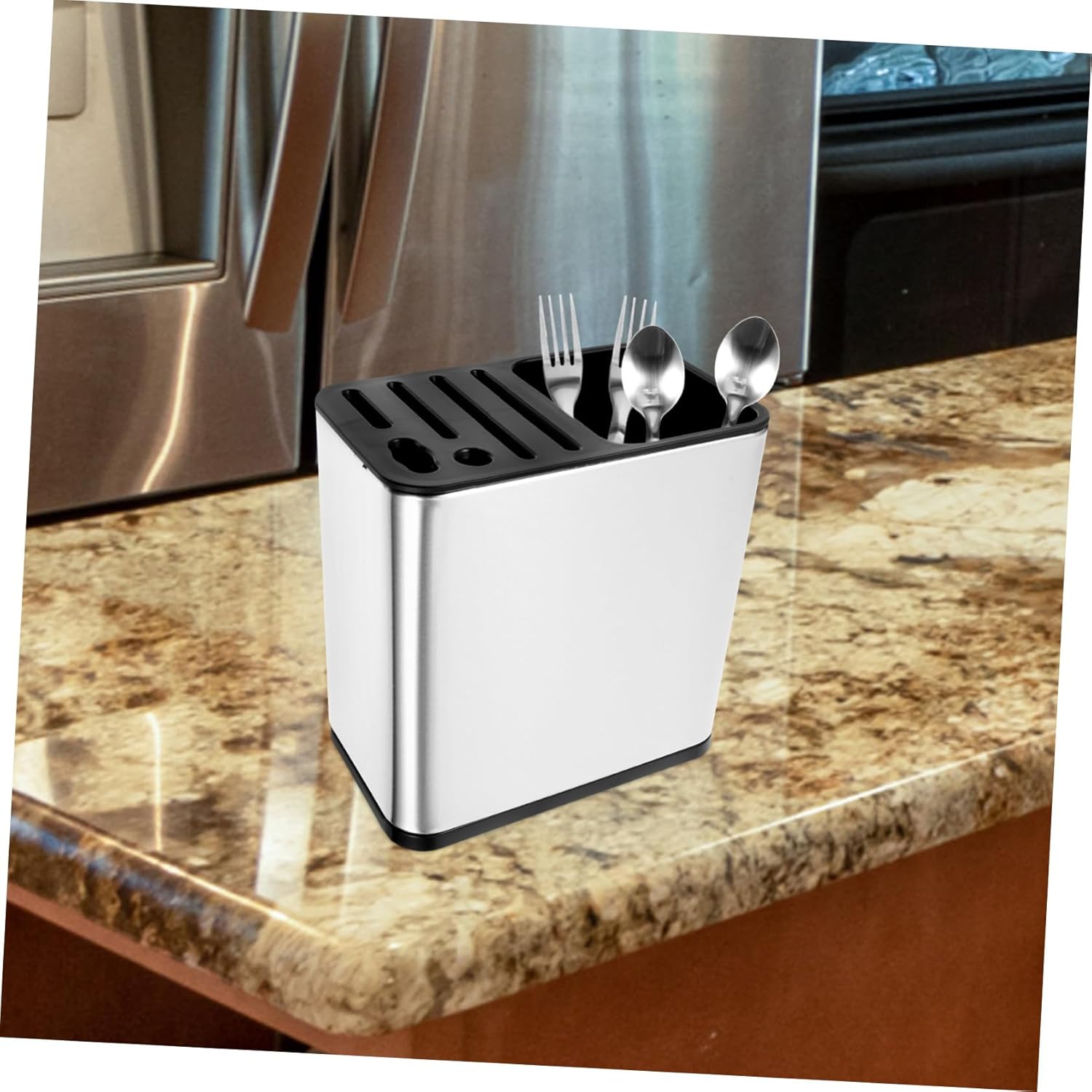 Cabilock Kitchen Utensil Holder Rotating Design Organized Storage for Cutters Chopsticks and Spoons for Home Kitchens and Restaurants