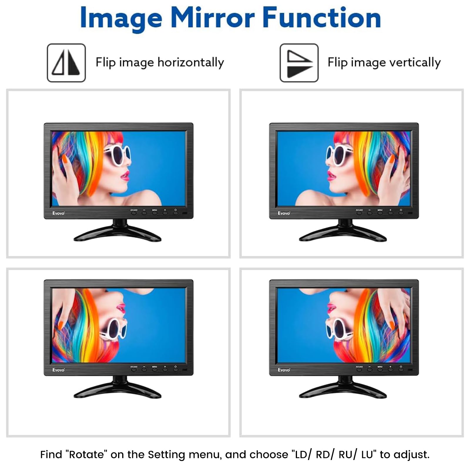 Amazon.com: Eyoyo 10 Inch Monitor 1024x600 Small Display HD TFT