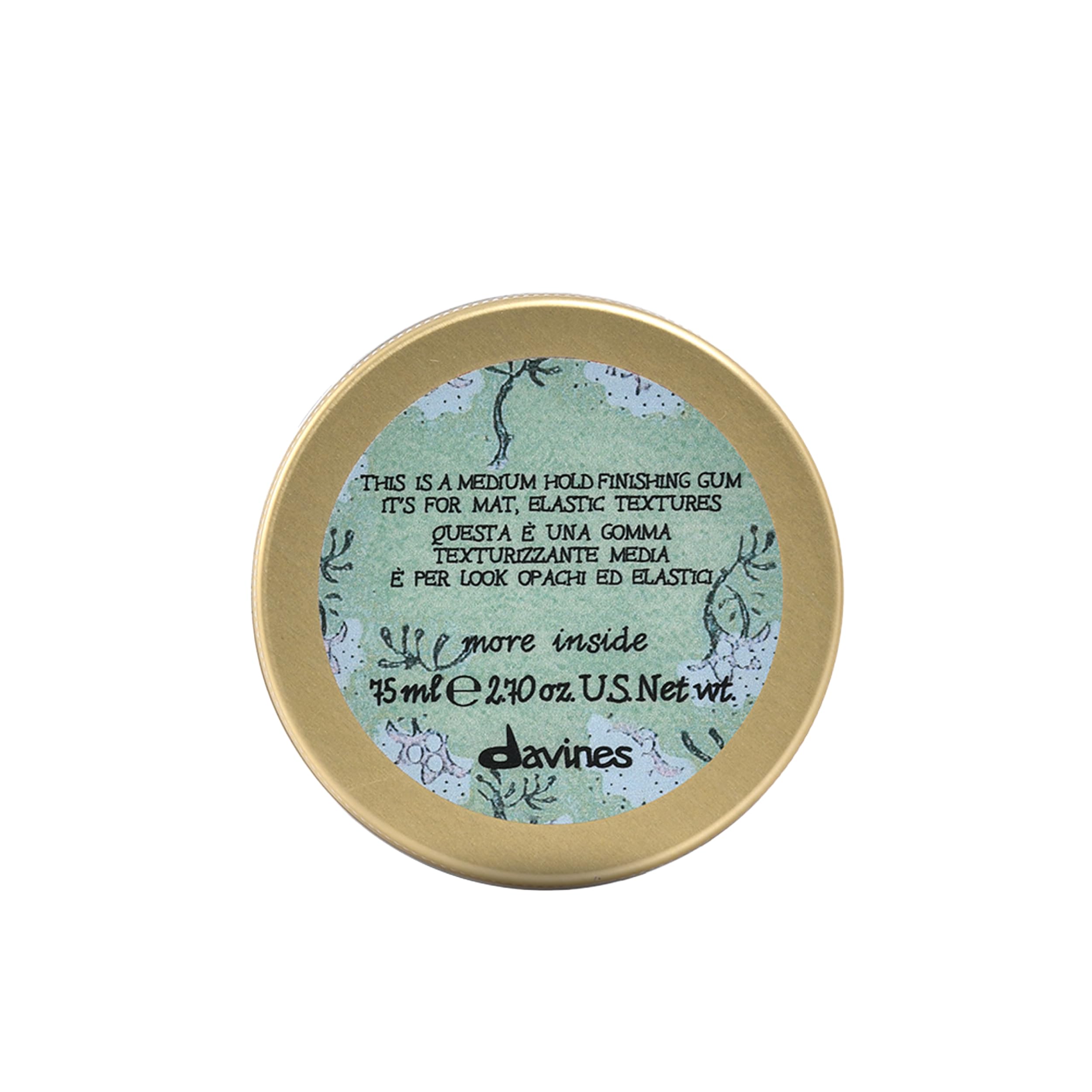 Davines MORE INSIDE Questa è una Gomma Texturizzante Media - Tenuta media - Finishing leggermente opaco - Effetto texturizzante - 75 ml