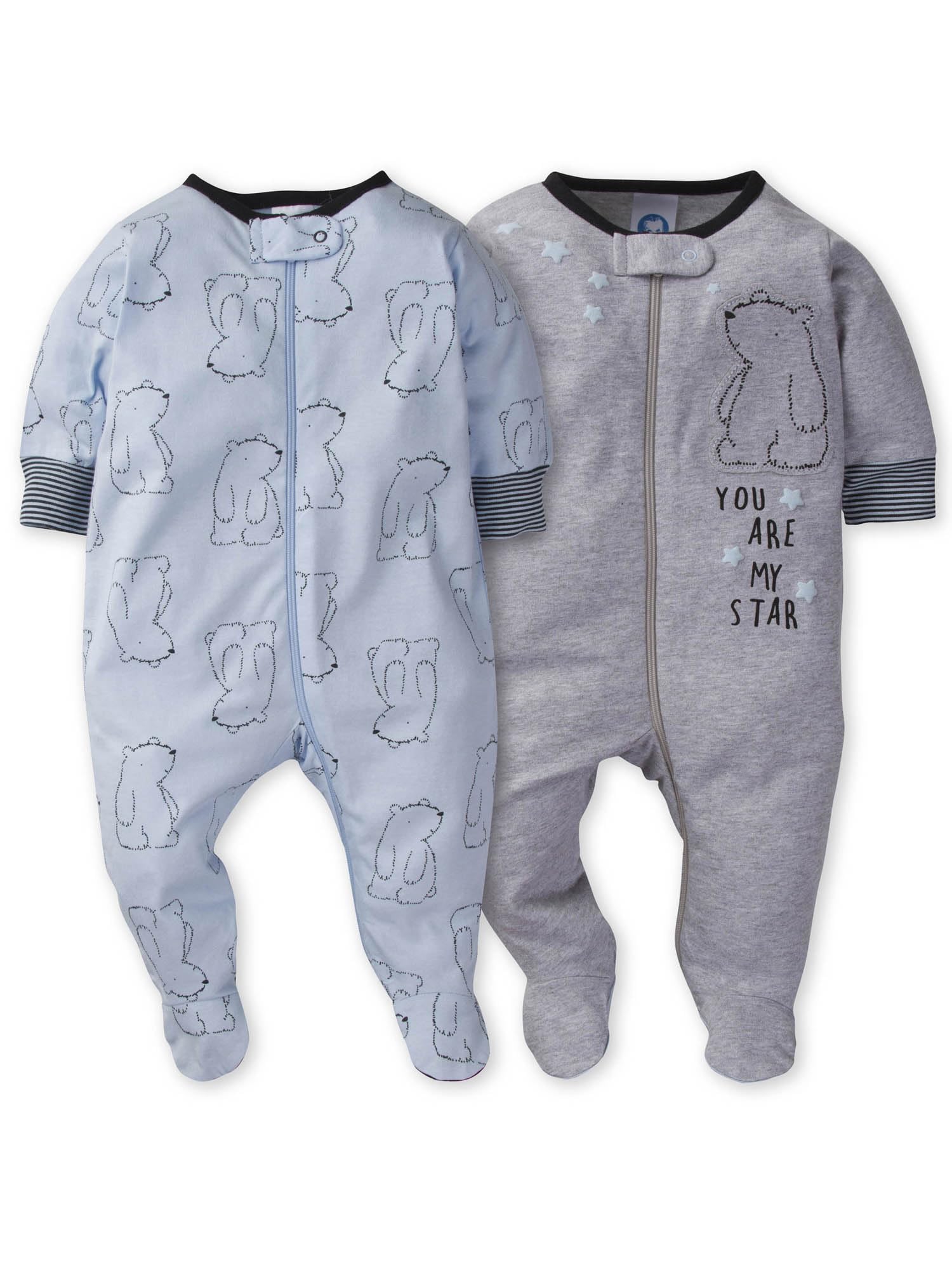 Gerber Baby Boys 2-Pack Sleep 'N Play, Hello Bear, 0-3 Months