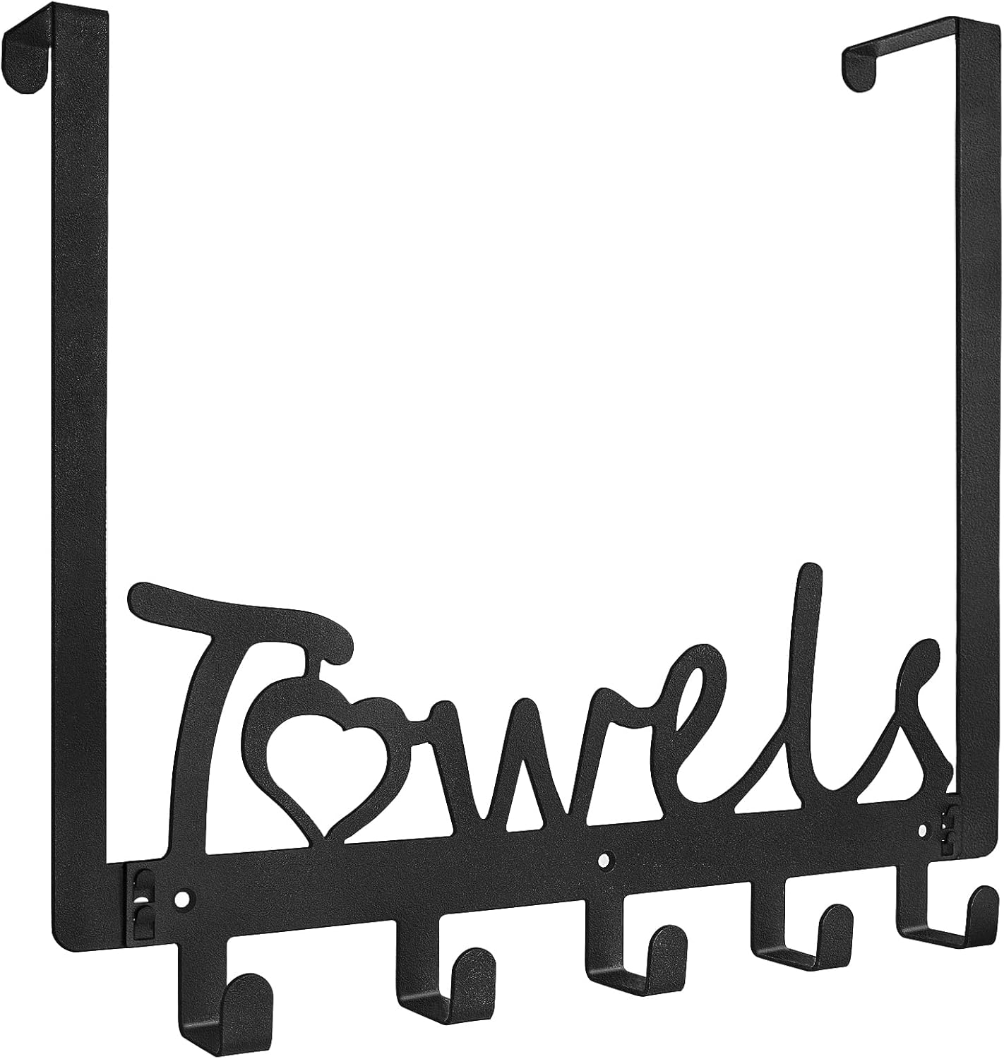 LLPJS Over The Door Towel Hooks, Metal Towel Racks, Heart