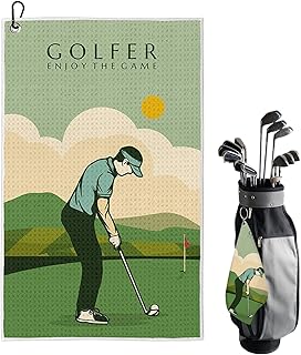 ゴルフタオル,吸水性に クラブ清掃用クロス,ゴルフ ボール タオル - スポーツ クリスマス ストッキング スタッファー 初心者 父 男性 男の子 ギフト