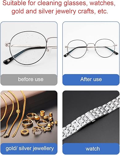 Miniatura 6 de TXTC Limpiador ultrasónico de dentadura dental, máquina de limpieza de acero inoxidable para joyas, anillo, lentes, correa de reloj, monedas,