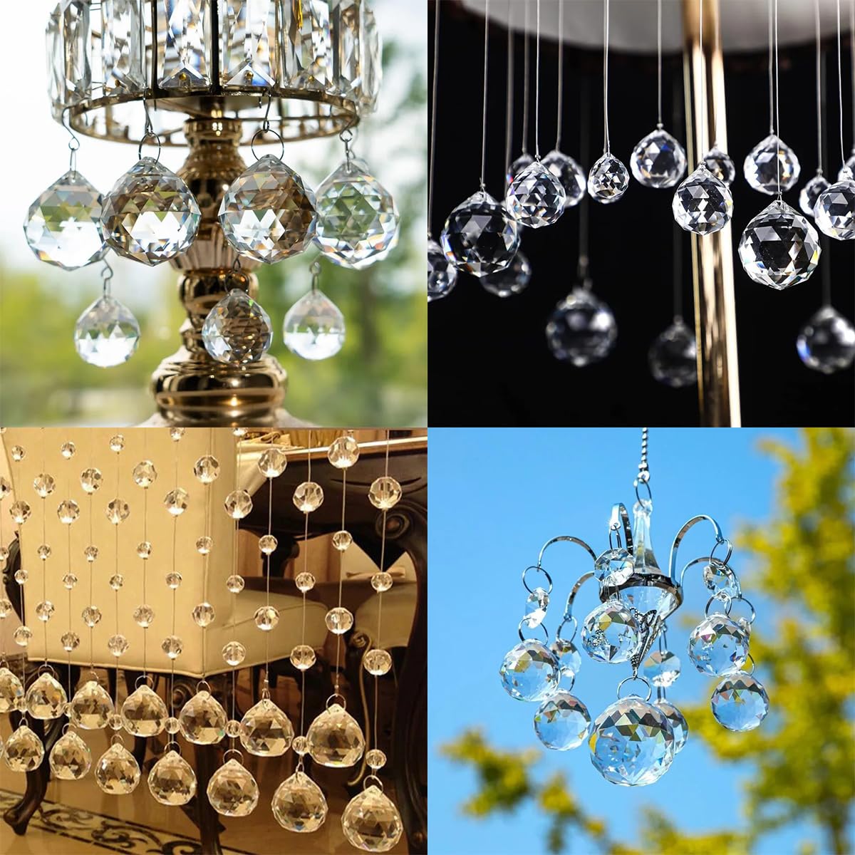 Lampadario a Sospensione in Cristallo Colorato Lampadario a 6 Luci per Camera delle Ragazze