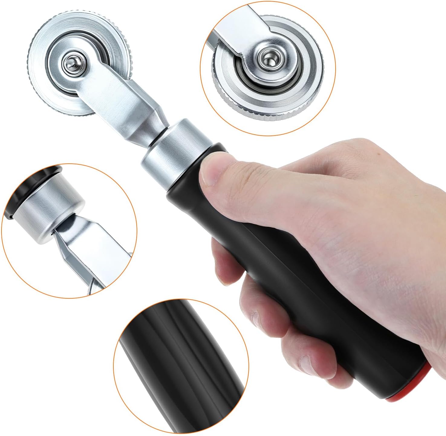 QWORK Pneumatic Tire Buffer Full Kit, Includes Air Tire Grinder, Tire Scraper and Tire Patch Roller