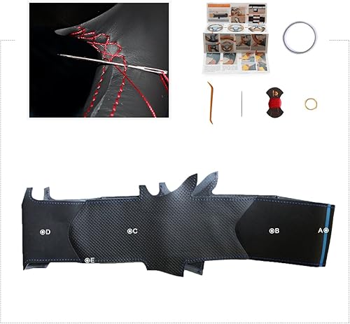 Miniatura 3 de MEWANT Funda de volante para Mazda MX-5 Miata 2006-2015 RX-8 2009-2011 CX-7 2007-2009 k Cuero auténtico y gamuza