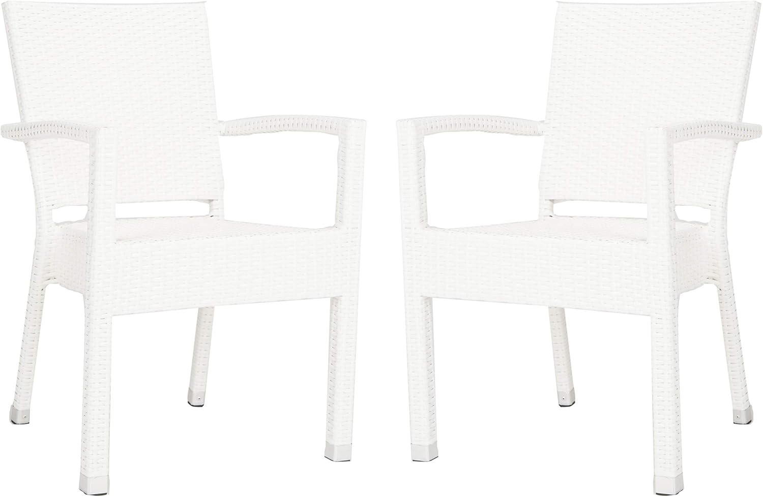 Safavieh Outdoor Living Collection Kelda Wicker Arm Chairs