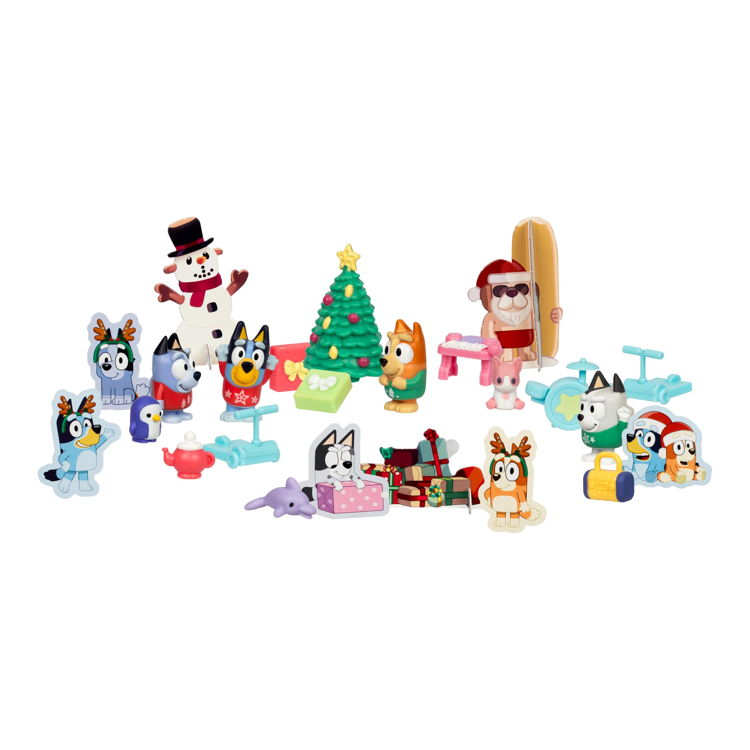 Bluey Advent Calendar, Find 4 Mini Figures, Bingo, Muffin And Socks, 12 Other Accessories - Image 3