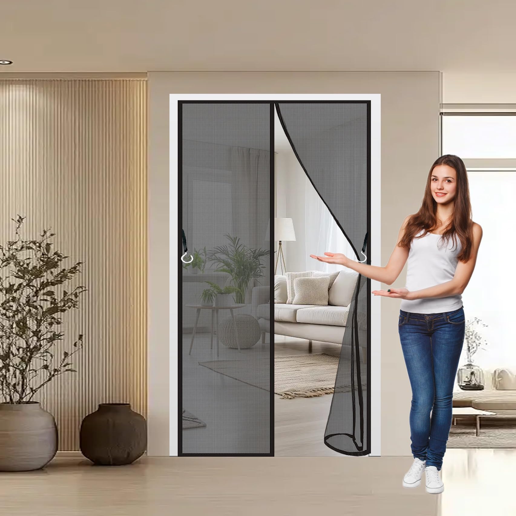 Moustiquaire porte aimantée pour aérer la maison sans insectes