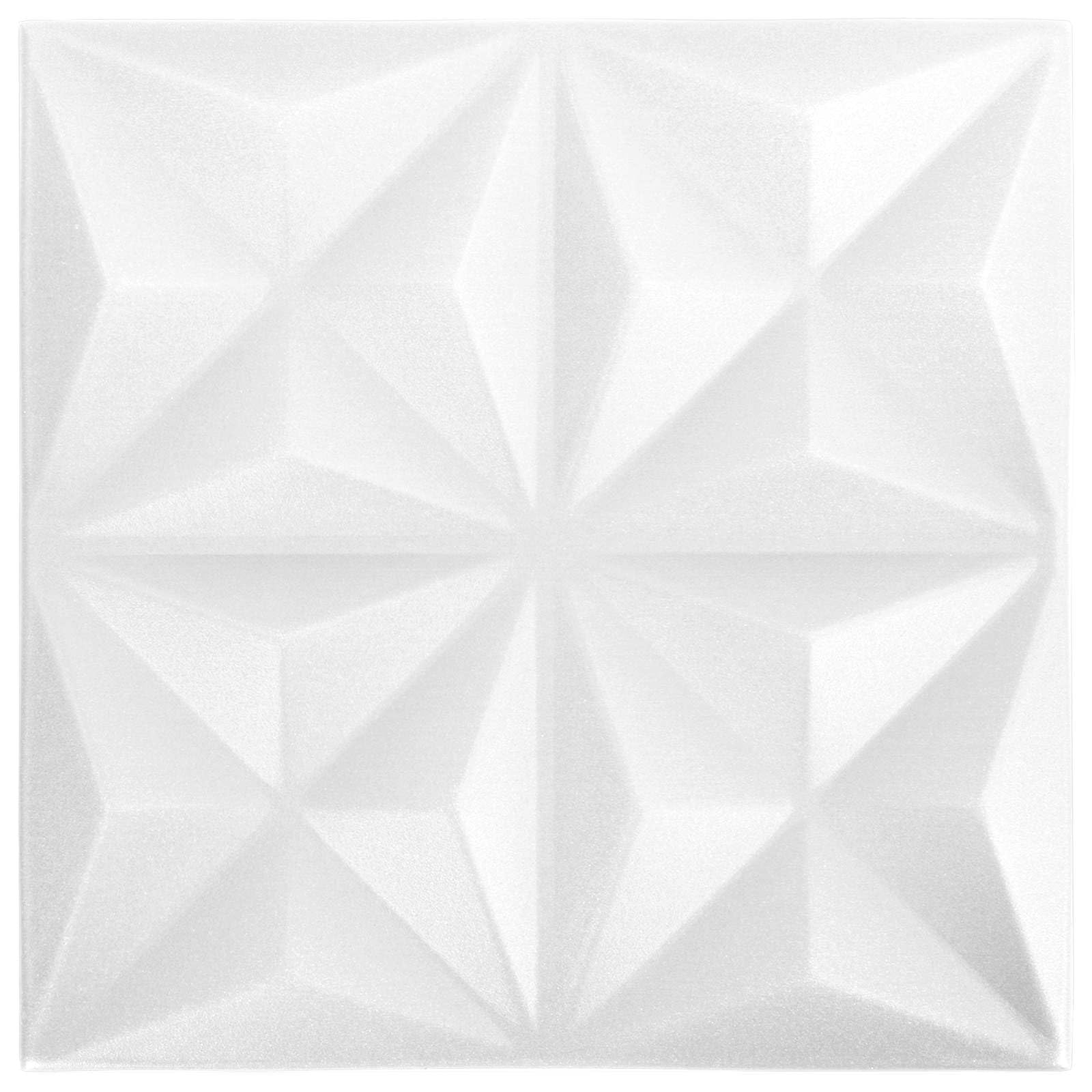 3D - Paneles de pared (48 unidades, 50 x 50 cm, espuma XPS), color blanco