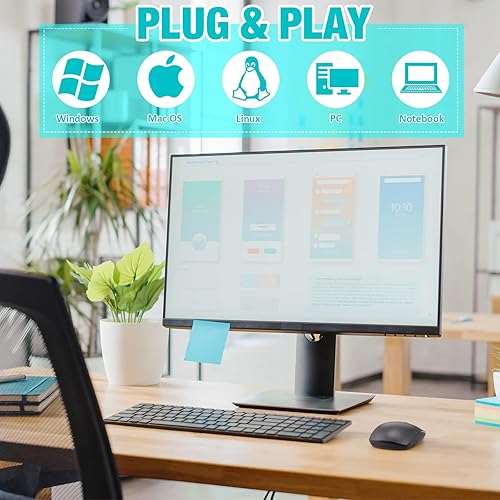 Miniatura 6 de Paquete de 20 mouse inalámbrico para computadora portátil 2.4 G, mouse óptico inalámbrico de 1000 DPI con receptor USB, mouse inalámbrico compatible