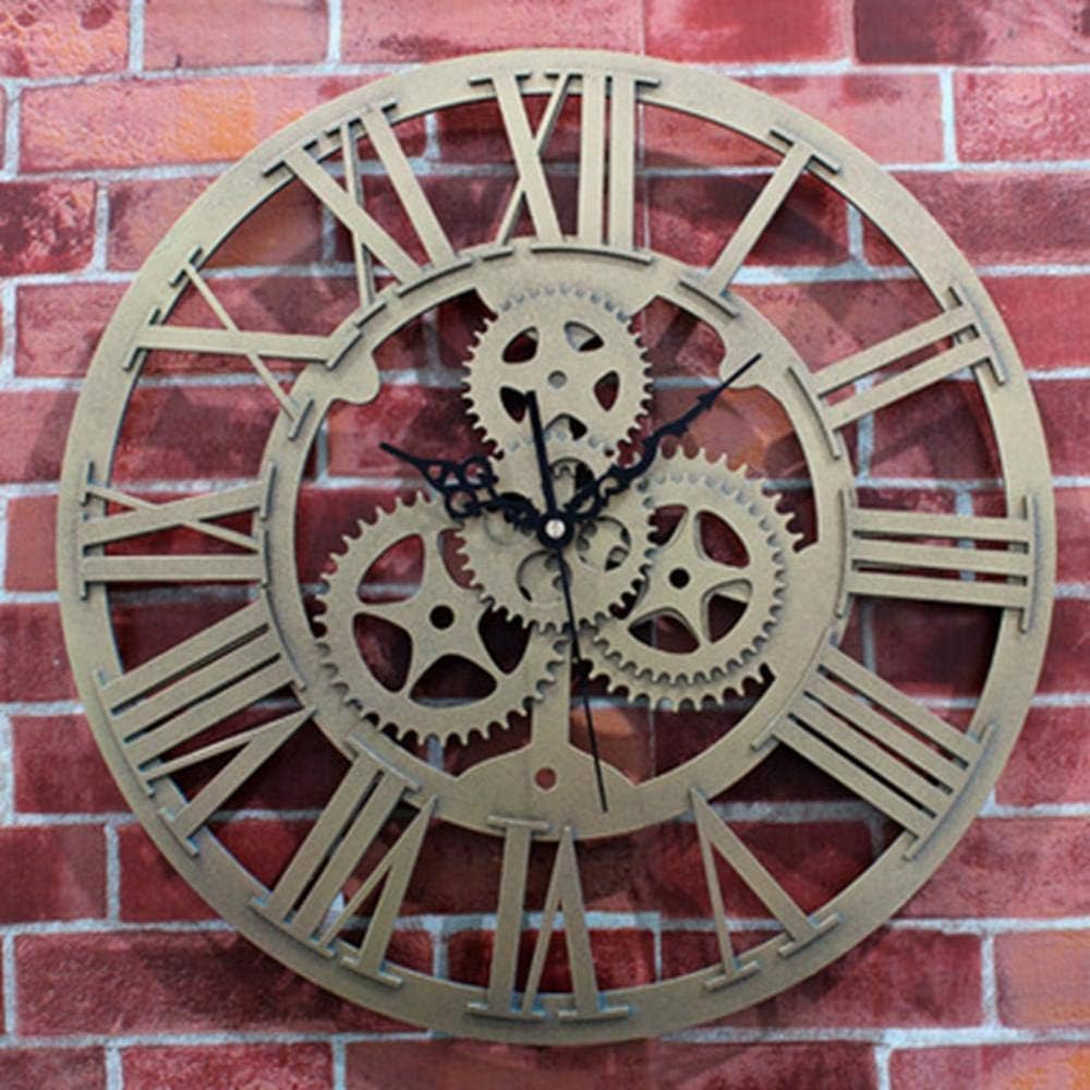 Outdoor Garden Wall Clock Antique Gear Roman Clock Garden Clocks Outdoor Waterproof Creative Acrylic Ornaments Outside Clock Outdoor Wall Clock Indoor Outdoor Decoration