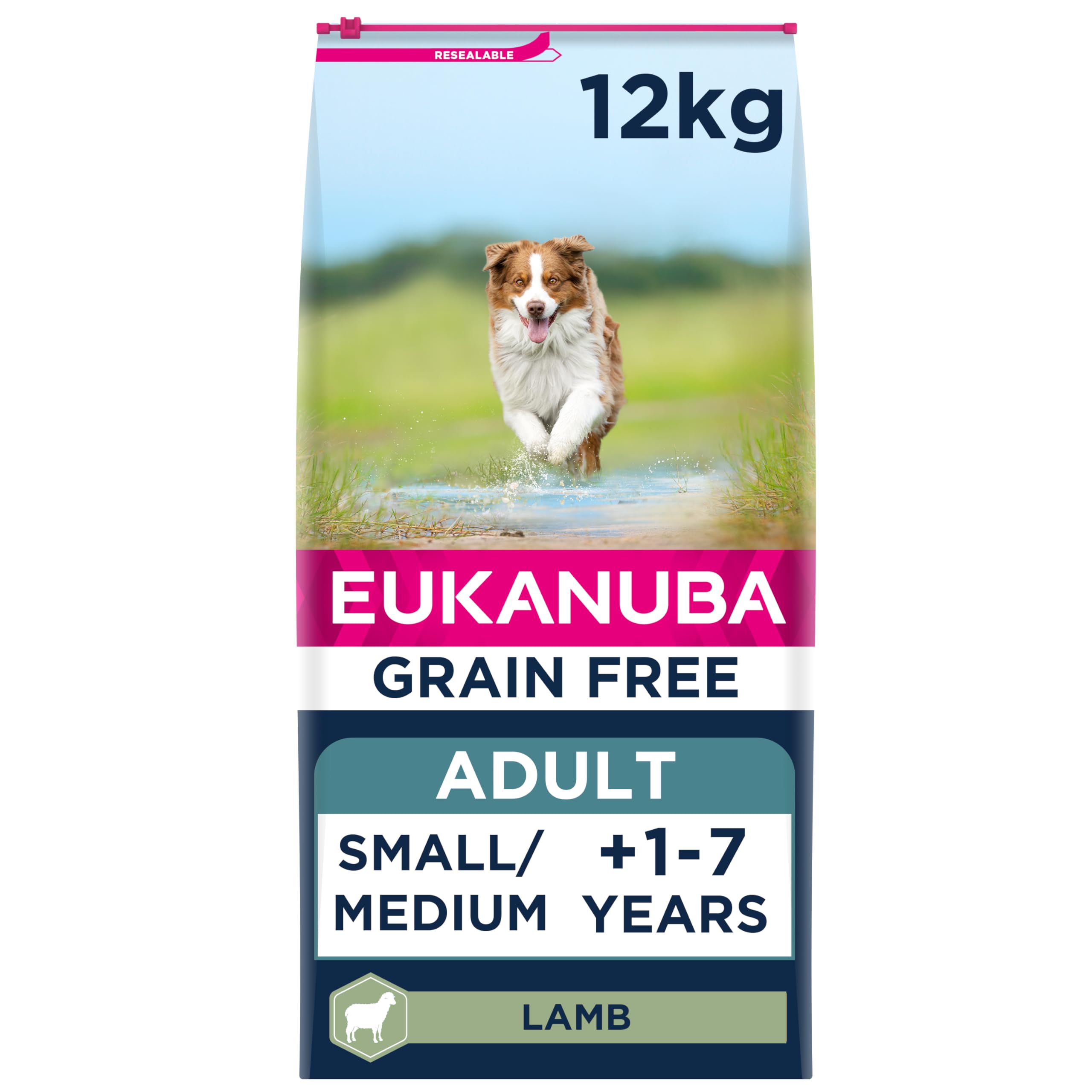 Eukanuba Grain Free Adult Small Medium Dry Dog Food Lamb 12kg — image 1