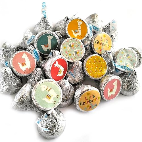 Llama Alpaca Label for Hershey Kisses Chocolates - Choc Candy Sticker Party Favor - Set of 240