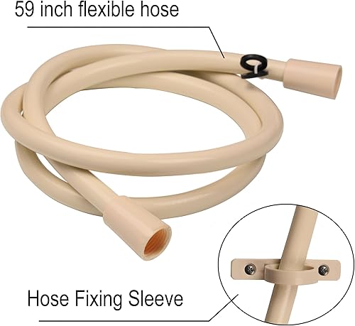 Miniatura 4 de PIH Unidad de cabezal de ducha de mano RV de alta presión con potente rociador de ducha con ajuste de pausa, multifunciones, accesorios de baño con