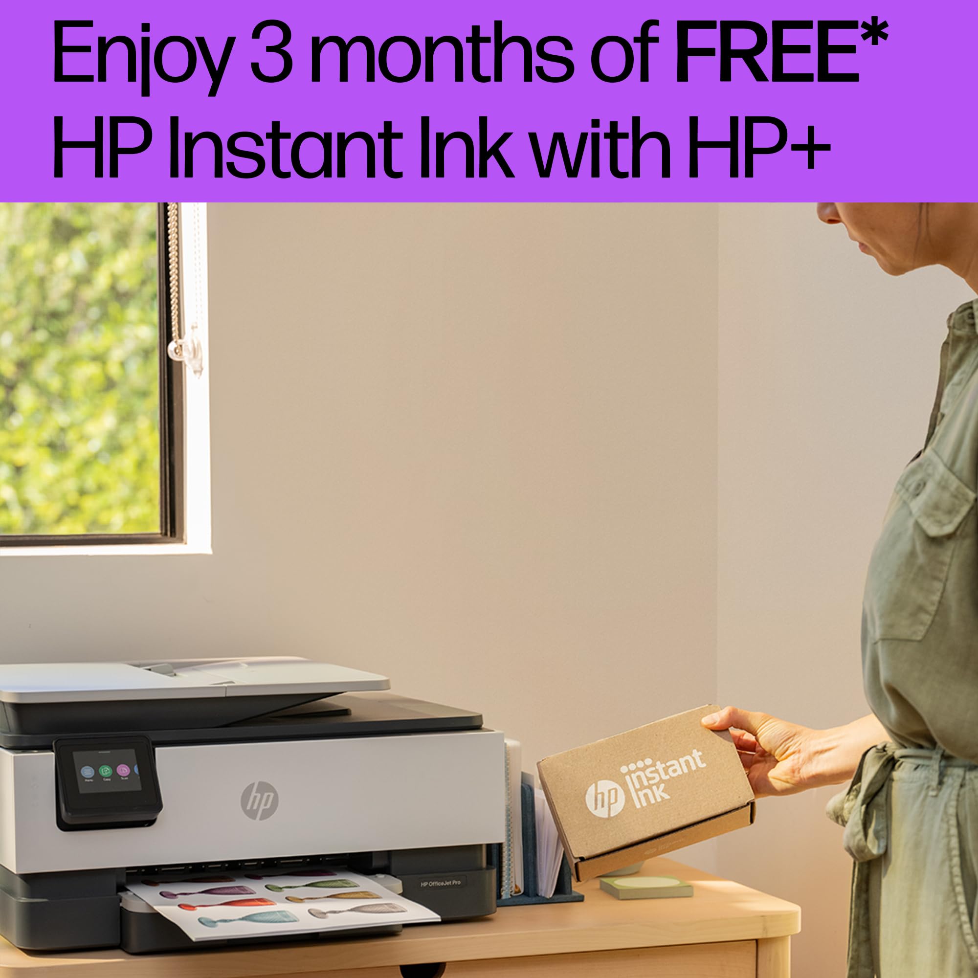 HP OfficeJet Pro 8122e All-in-One Printer | Colore | Stampante per la casa | Stampa, scansione, copia Alimentatore automatico di documenti | Stampa su VPN con HP + (rinnovato)