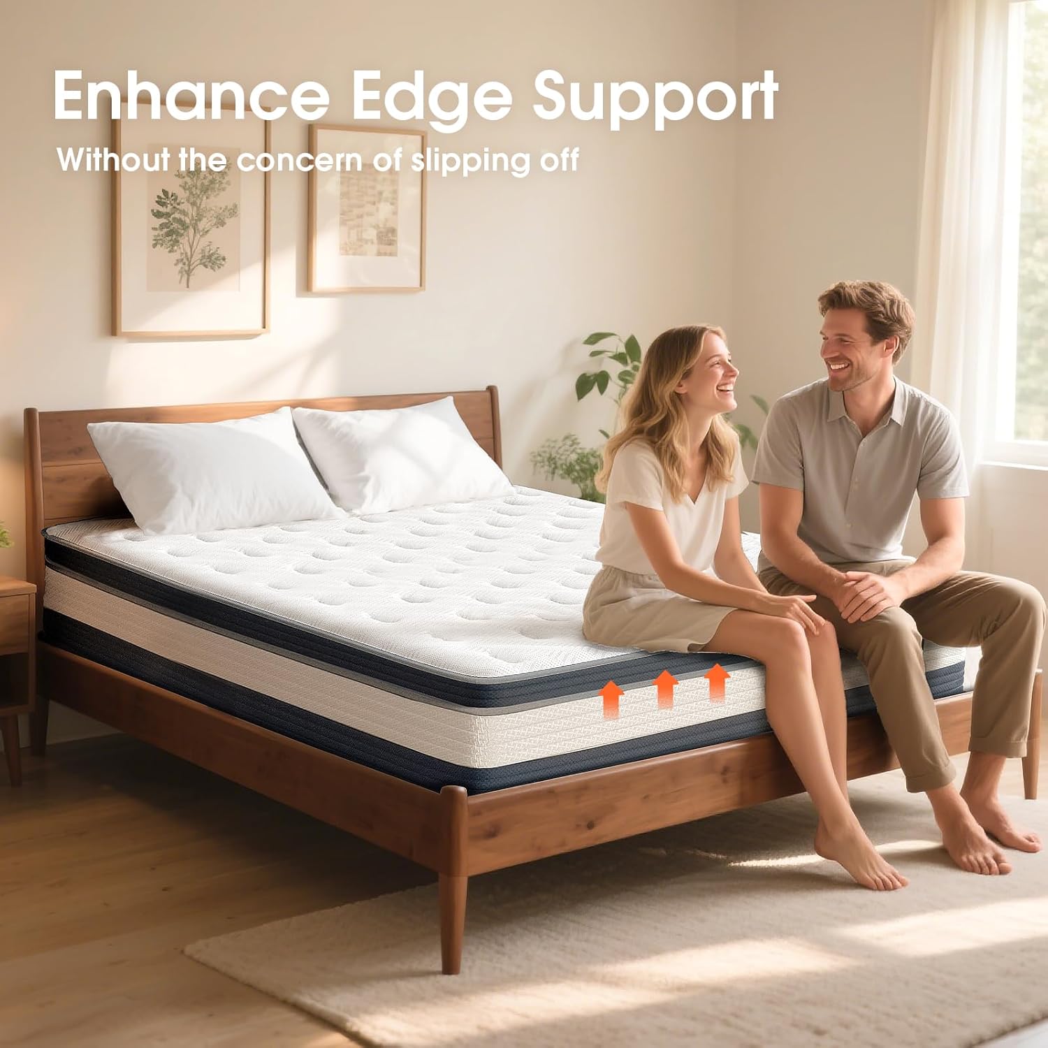 Full Size Mattress 12 Inch, Medium Firm Hybrid Mattress in a Box with Memory Foam & Individually Pocketed Coils, Pressure Relief & Motion Isolation, CertiPUR-US Certified, Fits All Bed Frames