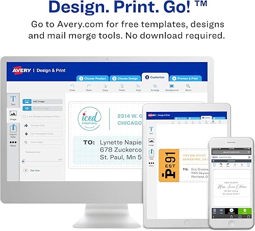 Miniatura 6 de Avery TrueBlock Etiquetas para carpetas de archivos, 23" x 3-716", 1,500 etiquetas imprimibles, blancas, permanentes (5366)