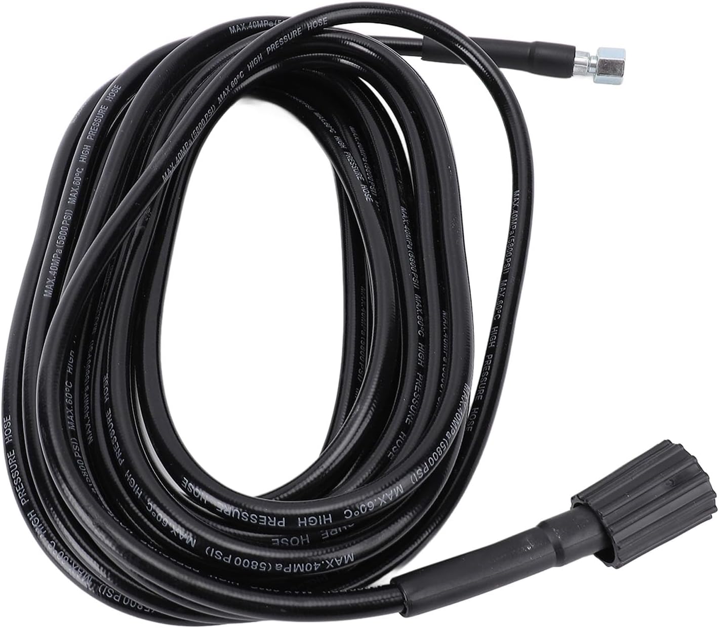 High Pressure Water Hose with Wearproof Rubber & Metal Connector, Power Washer Hose for Car Washing (10M)
