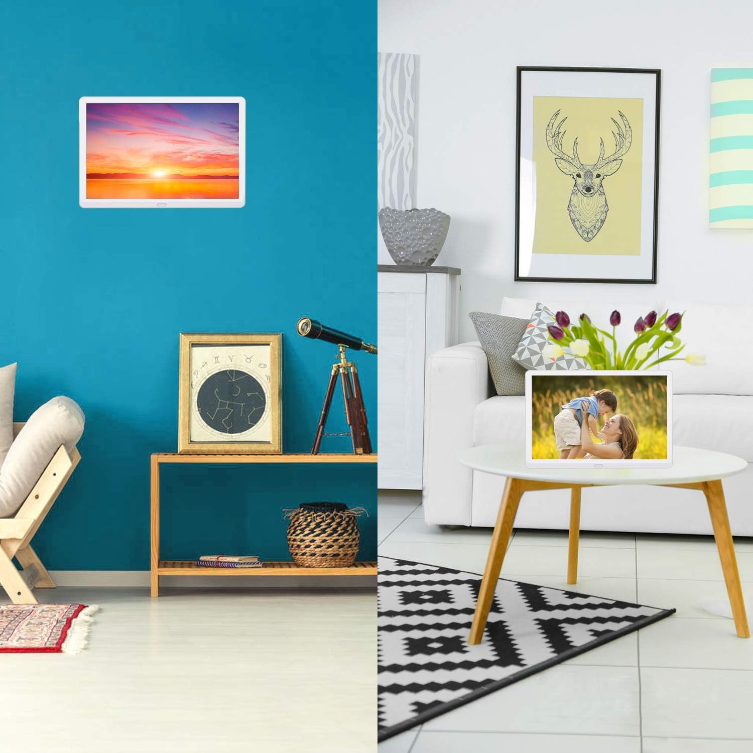 Get Cheap Price Atatat 10 Inch Digital Photo Frame with 1920x1080 IPS Screen, Digital Picture Frame with 1080P Video, Music, Slideshow, Adjustable Brightness, Auto Rotate, Photo Deletion, Remote