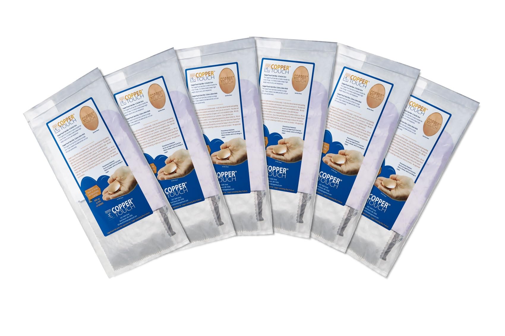CopperTouch6 pack for Health, Wellness, Body & Hand | Adult & Kids | ADHD Tool | Anxiety Stress Relief | Mix & Match