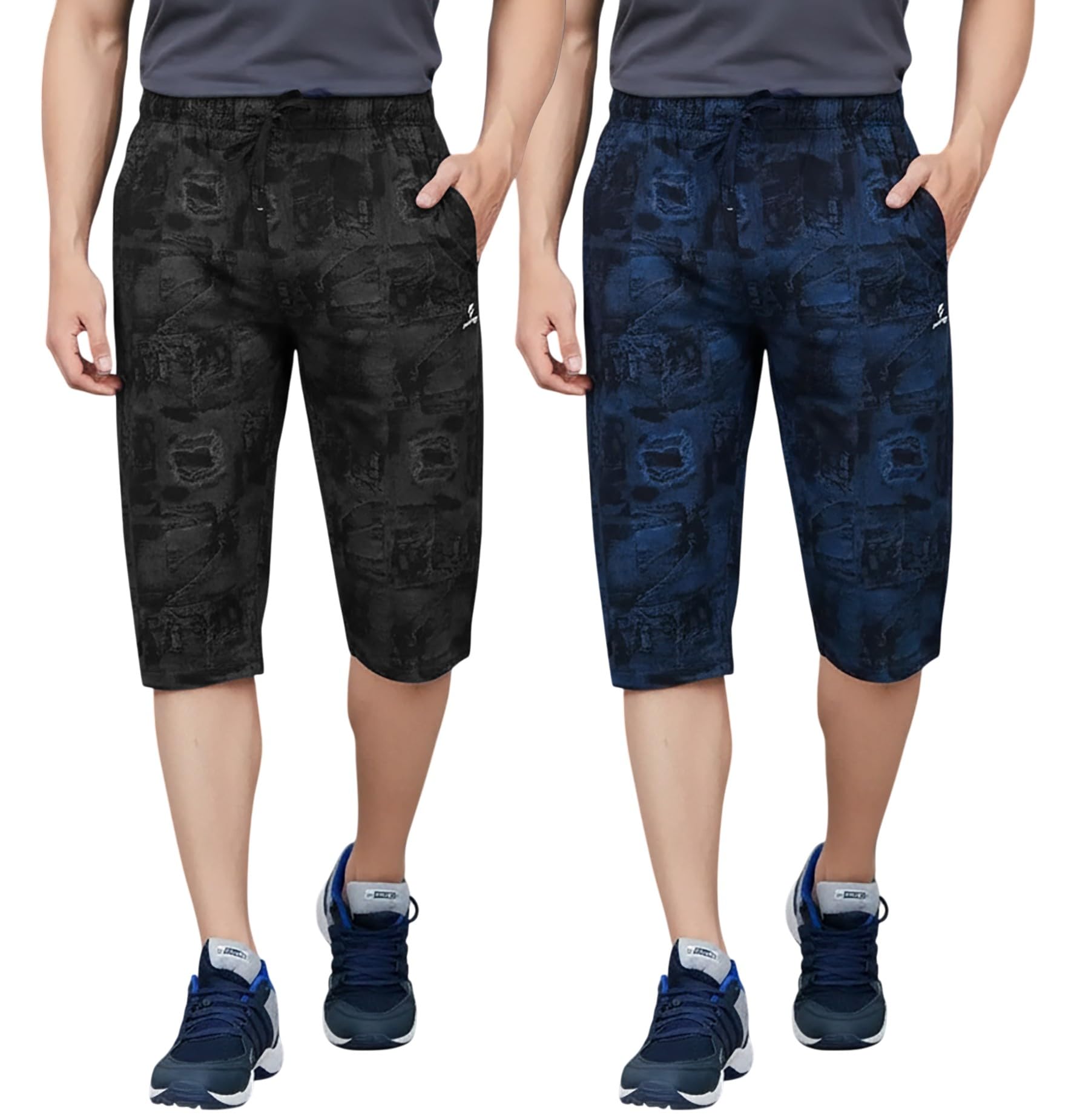 guide Men's Regular Fit Printed Three Fourth Capri-picture-22