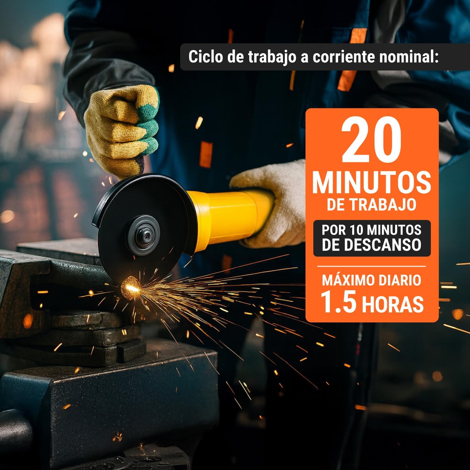 Truper 24035 / ESMA-4-1/2P2-4 1/2" 630 W Angle Grinder, Pretul