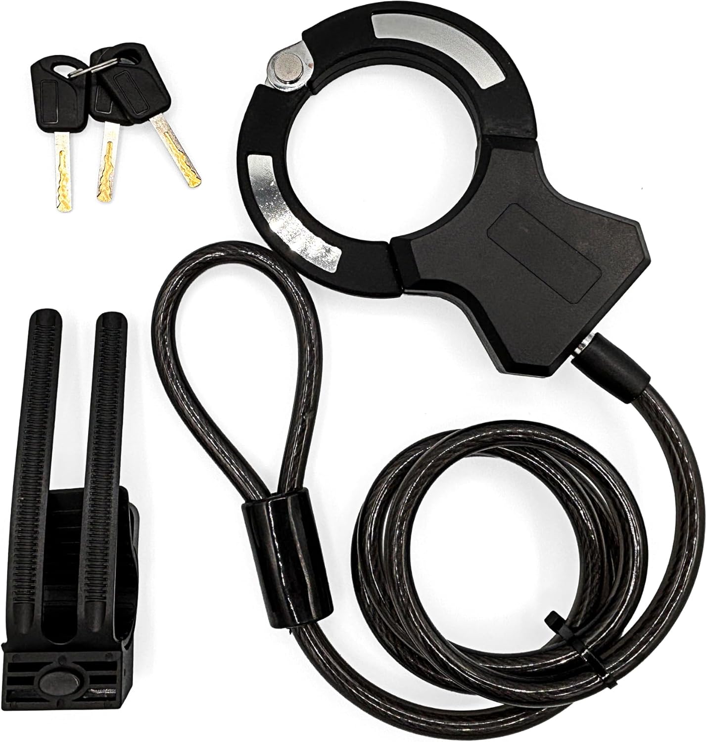 Monster Lock Heavy-Duty Bike & Scooter Cable Cuff Lock with Mounting Bracket – 3 Keys, Ultra-Secure Anti-Theft Steel Cable, Easy Portability – Trust The Monster… Unbeatable Security
