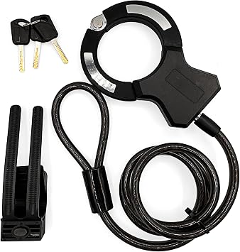 Monster Lock Heavy-Duty Bike & Scooter Cable Cuff Lock with Mounting Bracket 3 Keys, Ultra-Secure Anti-Theft Steel Cable, Easy Portability Trust the Monster... Unbeatable Security