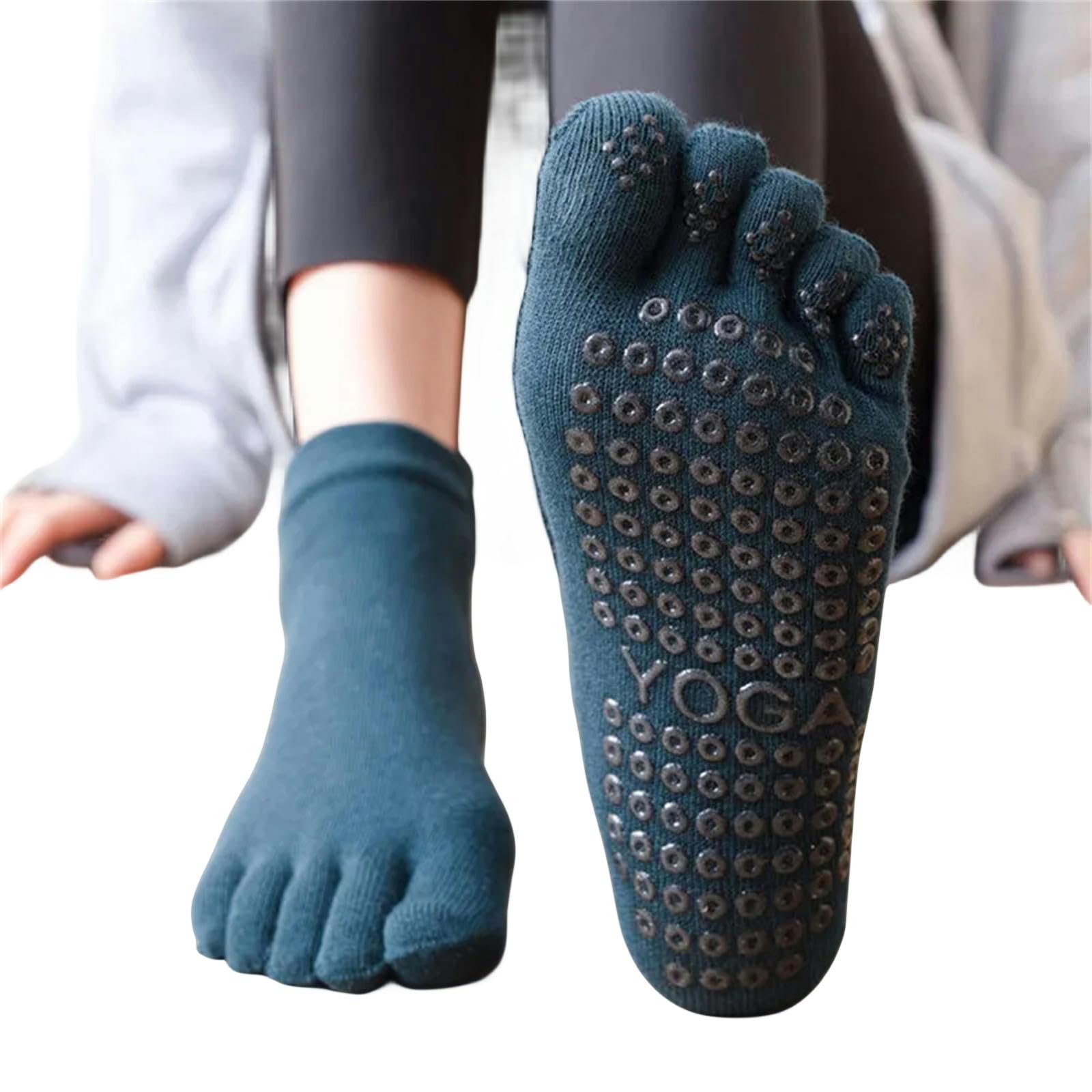 Calcetines Hombre Calcetines De Algodón Damas De Algodón Anti Slip Gym Socks Five Toe Dance Elastic Sock