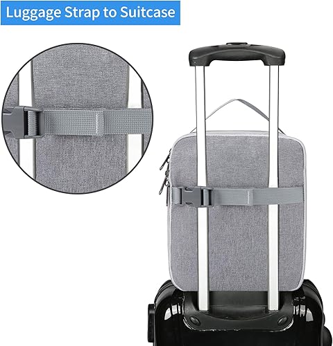 Miniatura 8 de XQXA Bolsa de almuerzo aislada  Lonchera reutilizable gruesa térmica, suave, a prueba de fugas, para adultos, oficina, viajes, picnic (gris-L)