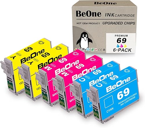 Miniatura 1 de BeOne Cartuchos de tinta T069 remanufacturados para Epson 69 T069 para usar con Stylus NX100 NX110 NX215 NX300 NX400 NX415 NX510 NX515 Workforce 30