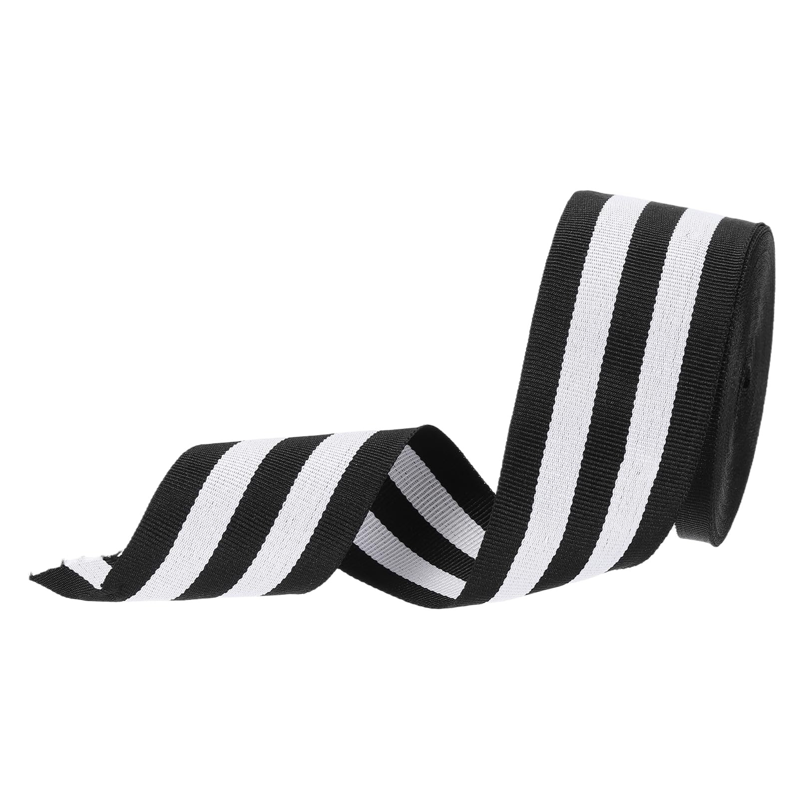 Ruban grosgrain rayé noir et blanc 1,6 pouces PATIKIL de 10 yards pour emballage cadeau