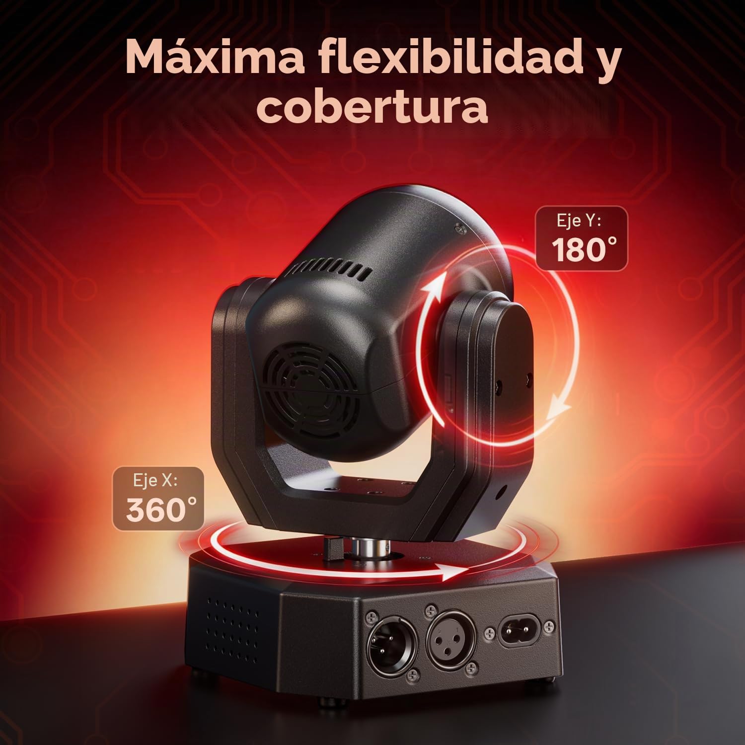 Mini 30W Beam Cabeza Móvil Luces de Fiesta, 6 LED RGBW Efectos de iluminación con Control Remoto Luces de Escenario Wash Ángulo de Haz 25° Estroboscópico para Boda Bar Discotecas Navidad