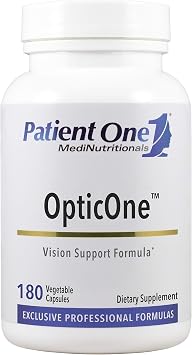 Patient One OpticOne | Supplement to Support Optic Nerve Health and Eyesight Function* | With Vitamins A and E, Lutein, ALA and More | 180 Capsules