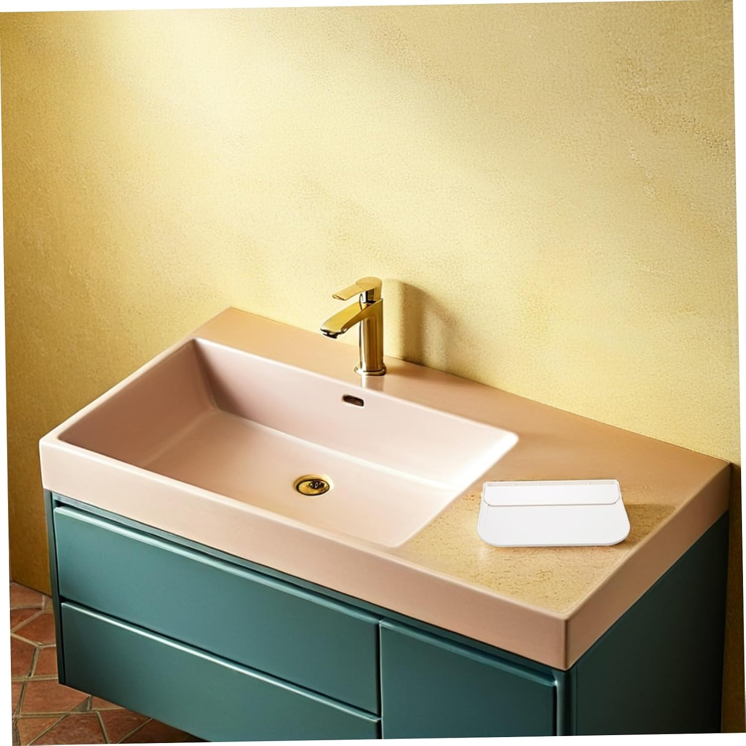 2pcs White PP Foldable Small Wall Mounted Bathroom Shelf image 2